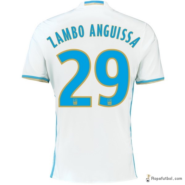 Camiseta Marsella Replica Primera Ropa Zambo Anguissa 2016/17 Blanco